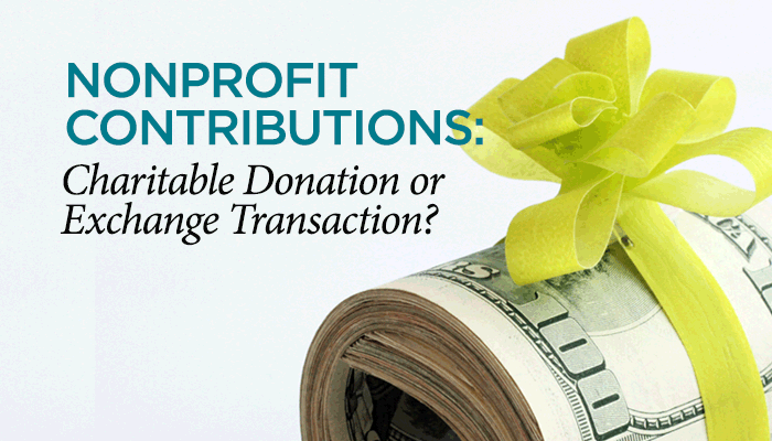 Donation Exchange Transaction - Baltimore CPA