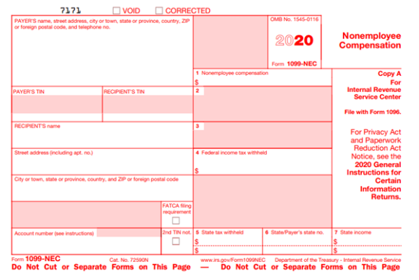 New 2020 Form 1099-NEC | Non-Employee Compensation | Virginia CPA