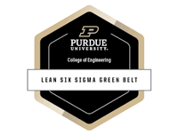 Purdue University Lean Six Sigma Green Belt logo