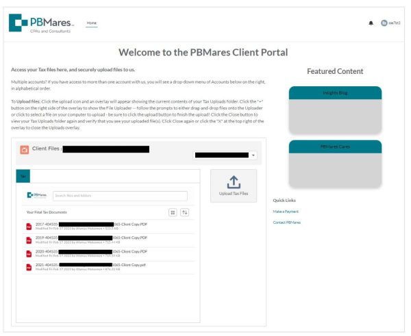 portal home page